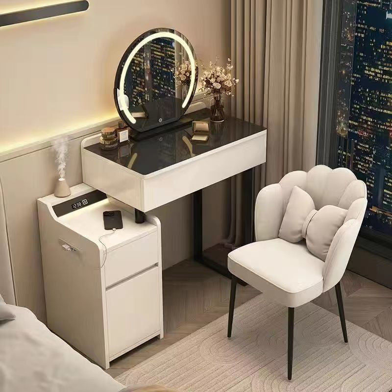 Meja Solek Bilik Tidur Kayu Padu Mewah Moden Kabinet Penyimpanan Pelbagai Fungsi Satu Set