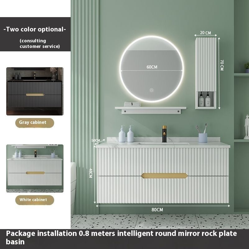 QW- Smart Bathroom, Mirror Bathroom Storage Cabinet, Basin Set