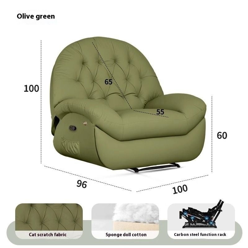 Multi-purpose sofa living space electric relaxation single rotating rocking chair