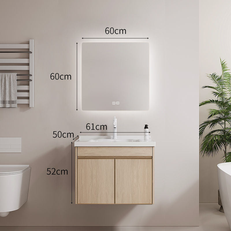 Kabinet simpanan bilik mandi QW- Aluminium, cermin pintar aloi aluminium, set sinki 