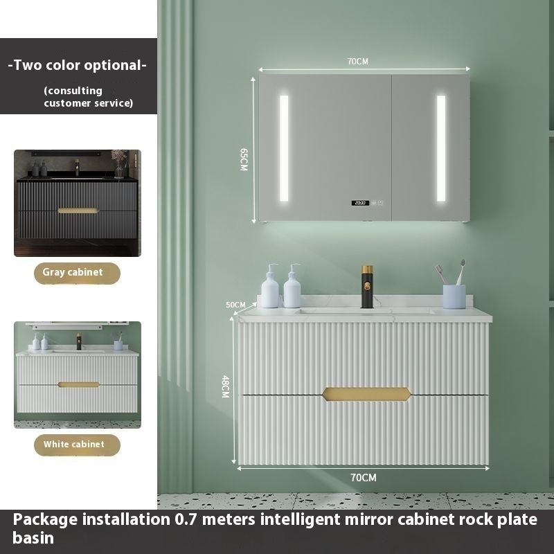 QW- Smart Bathroom, Mirror Bathroom Storage Cabinet, Basin Set