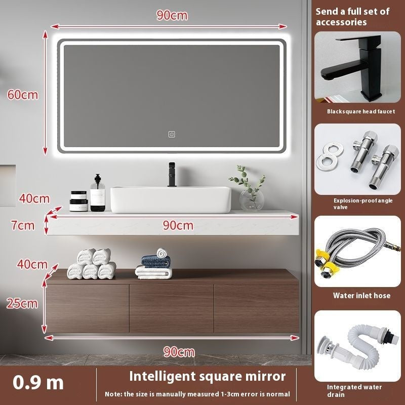 QW- Bathroom Storage Cabinet, Washbasin, Smart Mirror Countertop