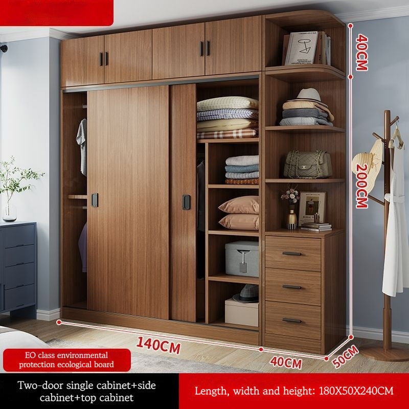 Multi-functional Large Capacity Multi-layer Solid Wood Wardrobe Closet