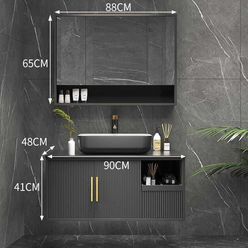 QW- Smart Bathroom, Mirror Bathroom Storage Cabinet, Basin Set