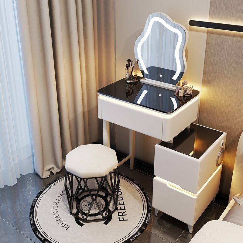 Smart Solid Wood Cream Wind Small Large Bedroom Premium Dressing Table