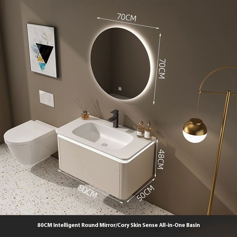 QW- Cream Style Storage Smart Mirror Cabinet in the Bathroom