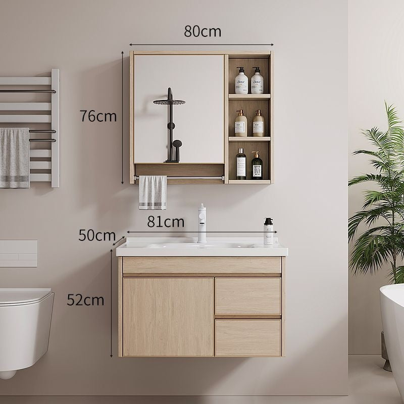 Kabinet simpanan bilik mandi QW- Aluminium, cermin pintar aloi aluminium, set sinki 