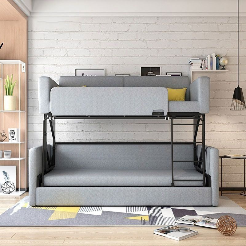 Simple double folding single living room leisure three-fold upper and lower sofa bed
