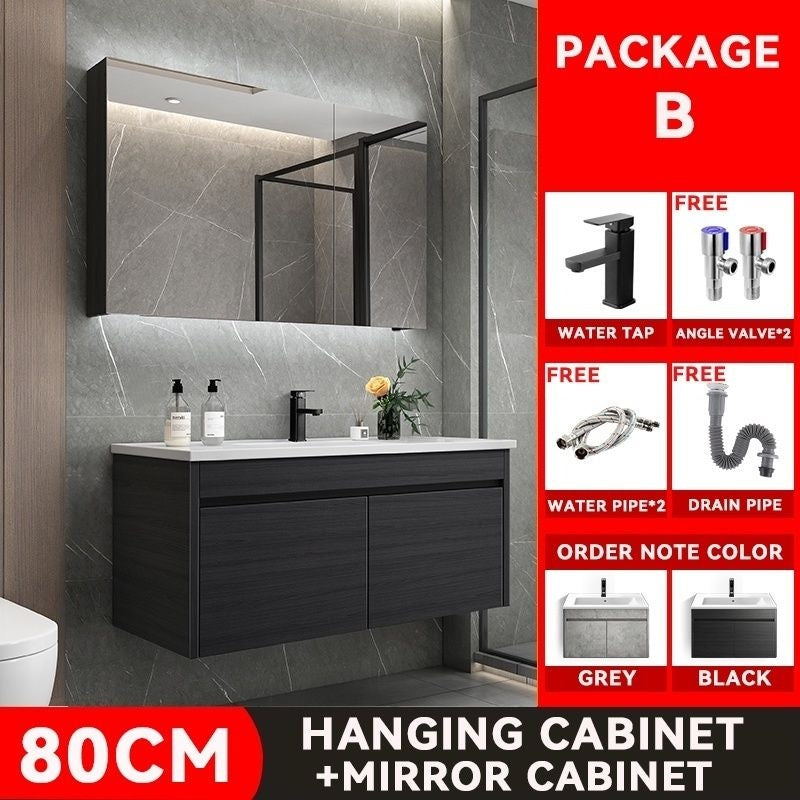 QW- Smart Bathroom, Storage Made of Real Wood, Multipurpose for Bathroom Mirror, and Washbasin Cabinet with Mirror