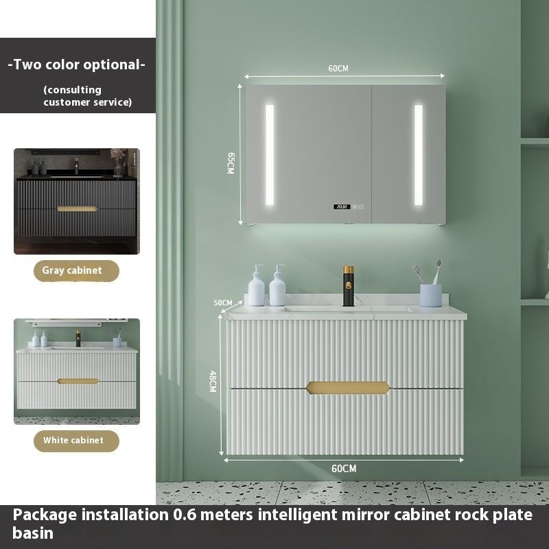 QW- Smart Bathroom, Mirror Bathroom Storage Cabinet, Basin Set