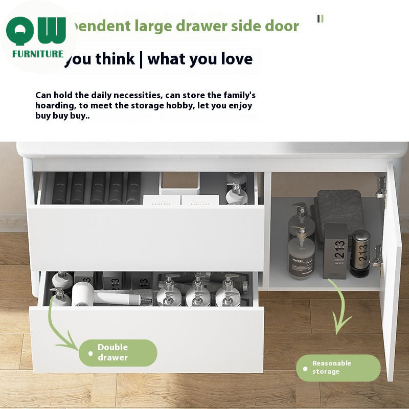 QW- Aluminum Metal Smart Cabinet Set with Bathroom Sink