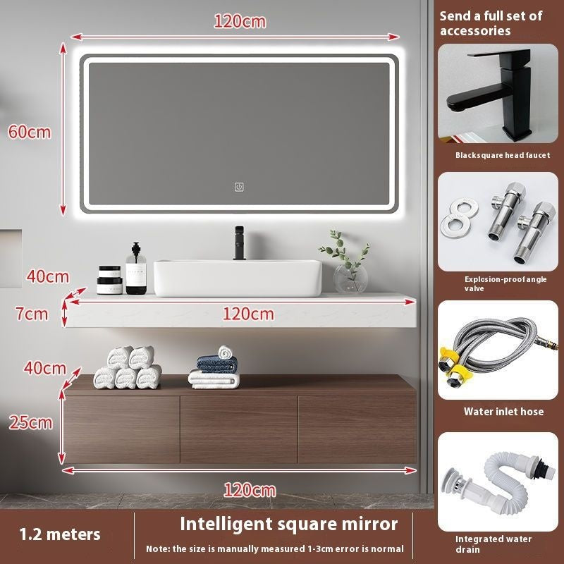 QW- Bathroom Storage Cabinet, Washbasin, Smart Mirror Countertop
