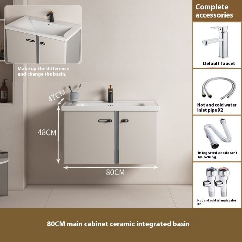 Kabinet simpanan bilik mandi pintar cermin keluli tahan karat aluminium QW- 