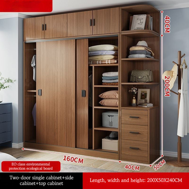 Multi-functional Large Capacity Multi-layer Solid Wood Wardrobe Closet