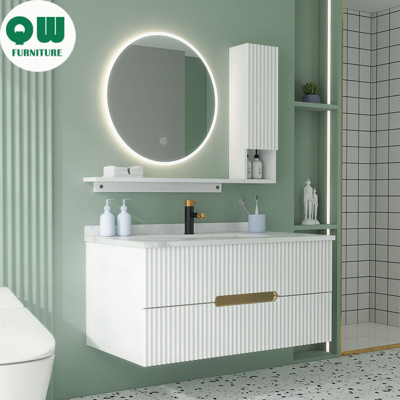 QW- Smart Bathroom, Mirror Bathroom Storage Cabinet, Basin Set