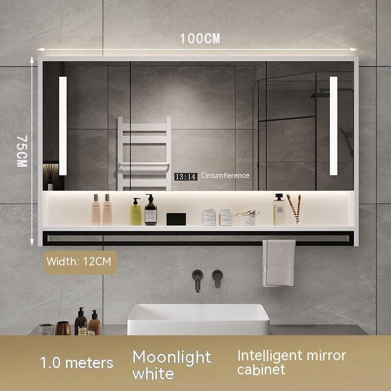 QW- Smart Mirror Bathroom The mirror cabinet in bathroom can eliminate dust and fog by turning on the heater.