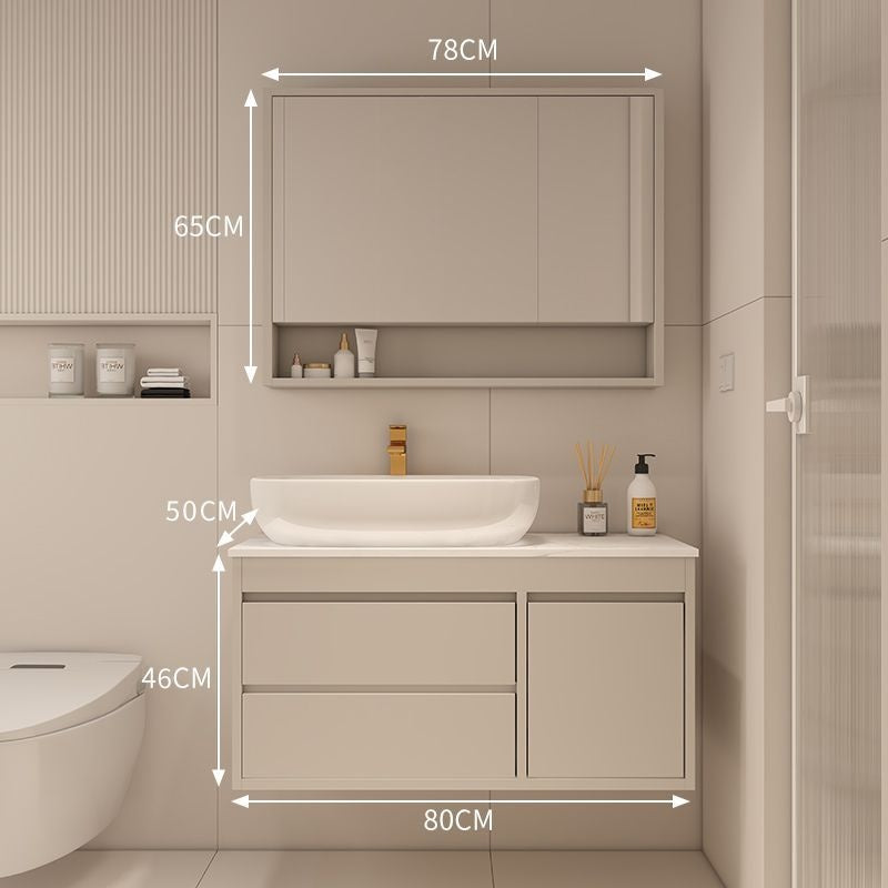 QW- Made of Real Wood, Smart Mirror in Bathroom, Bathroom Sink Storage Cabinet