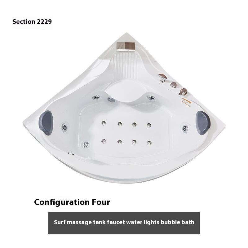 QW- Equilateral Triangle Bathtub with massage Heating system bathtub