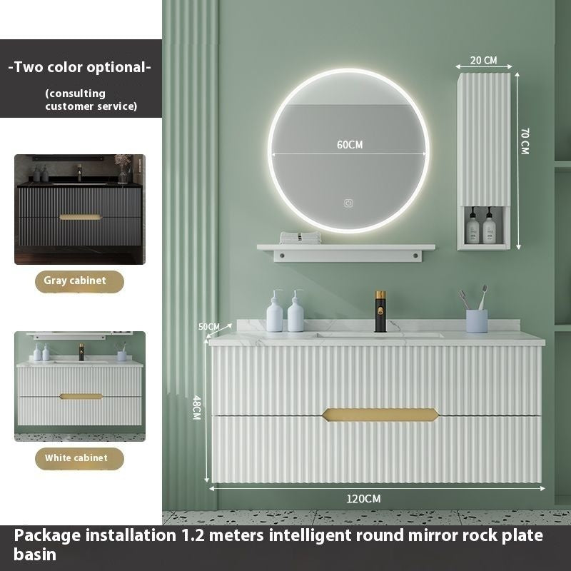 QW- Smart Bathroom, Mirror Bathroom Storage Cabinet, Basin Set