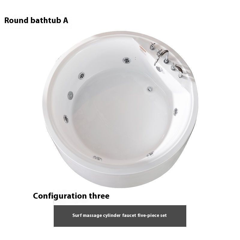 QW- QW Round Bathtub with Surf Function + Lights