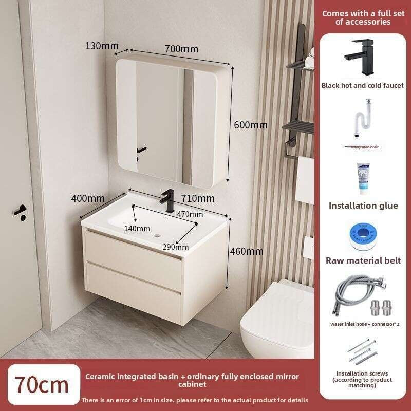 QW- Set storan meja solek, lebar 40 cm. Kabinet Cermin Bilik Mandi