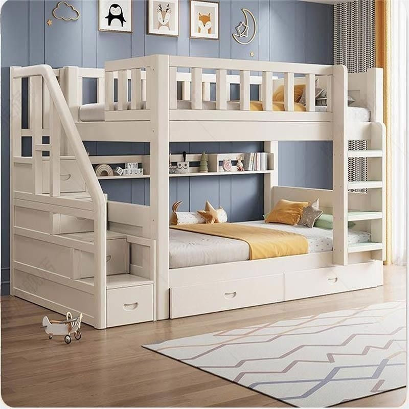 Children's solid wood bunk upper and lower high low multi-purpose double layer mother's bed