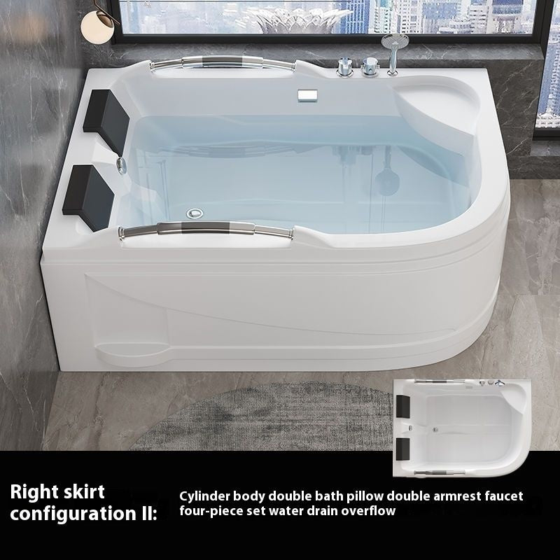 QW- Double Acrylic Heated Temperature Massage Bathtub