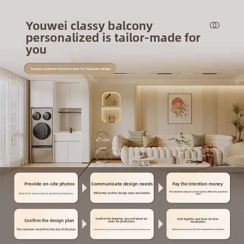 Kabinet Penyimpanan Bilik Tidur Balkoni Aluminium QW- 