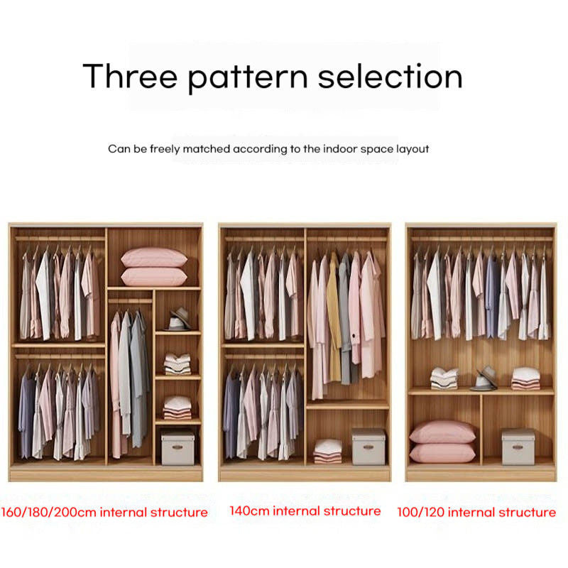 Home Bedroom Easy Assembly Sliding Door Economical Small Wardrobe for Children
