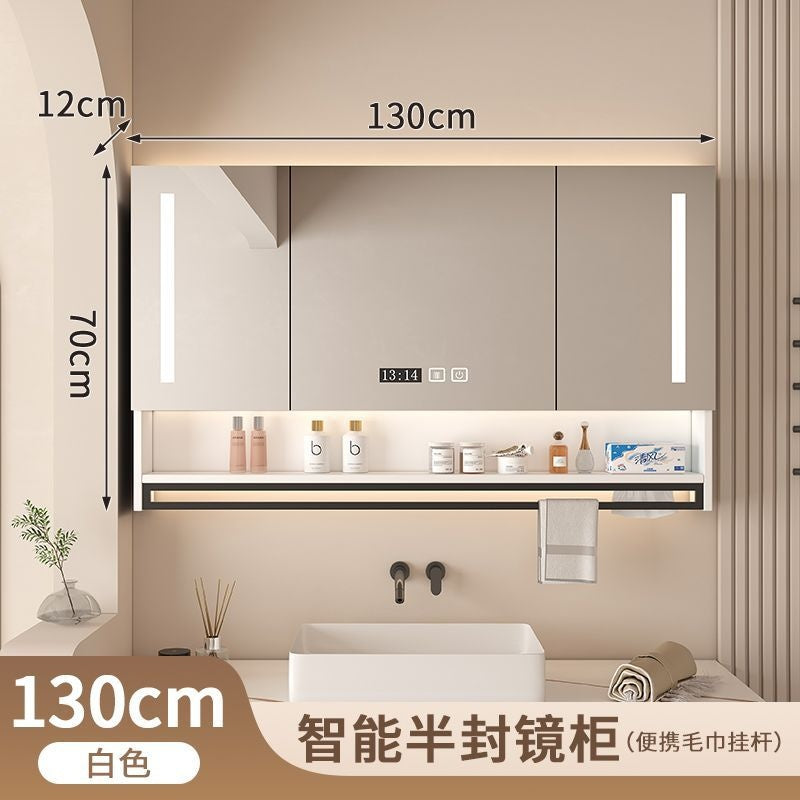 QW- Smart Mirror Bathroom The mirror cabinet in bathroom can eliminate dust and fog by turning on the heater.