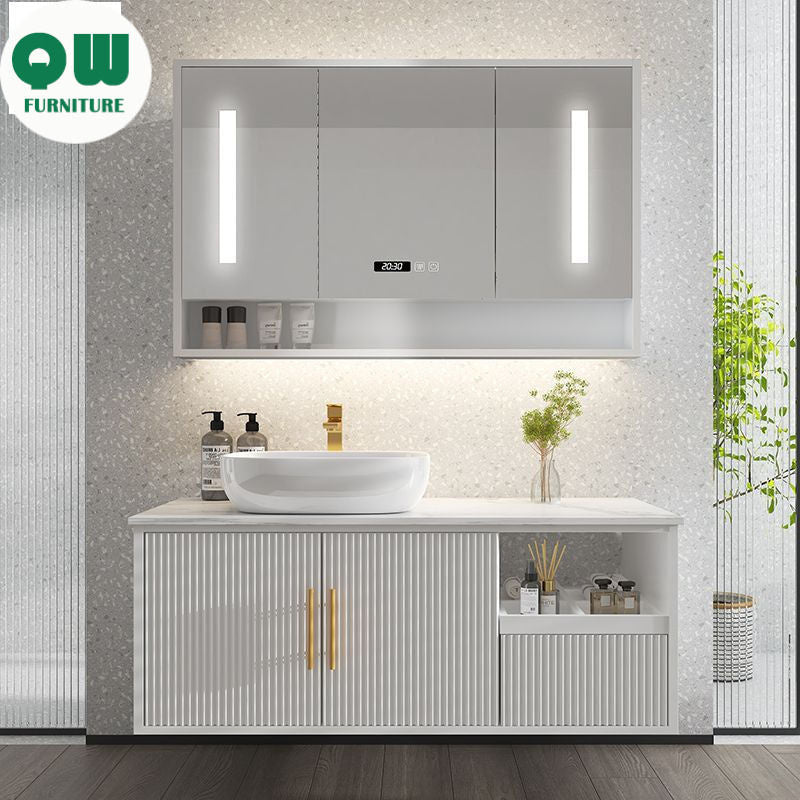 QW- Smart Mirror Storage Cabinet Basin Bathroom