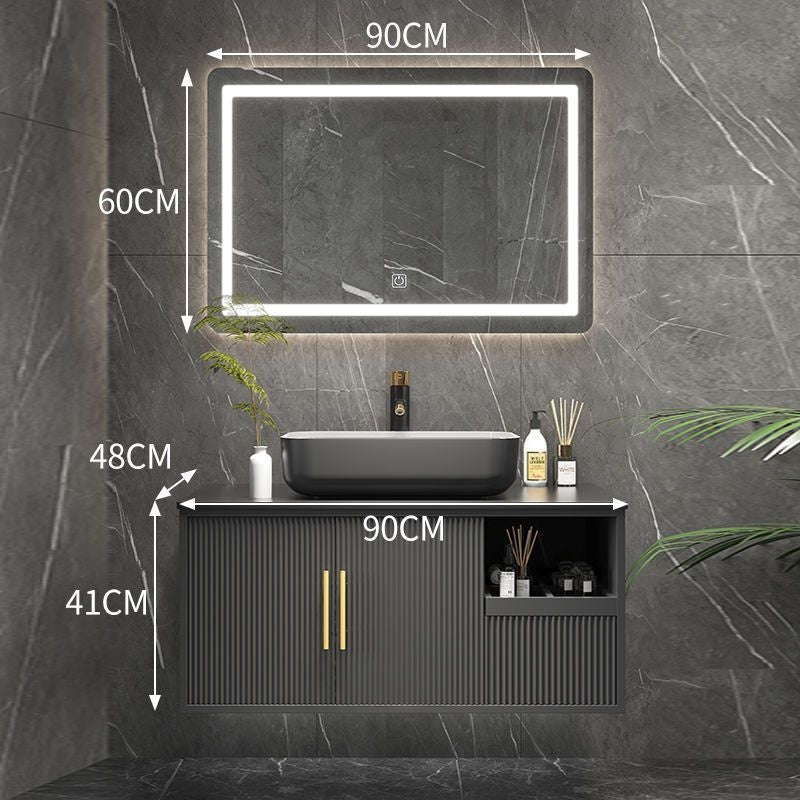 QW- Smart Bathroom, Mirror Bathroom Storage Cabinet, Basin Set