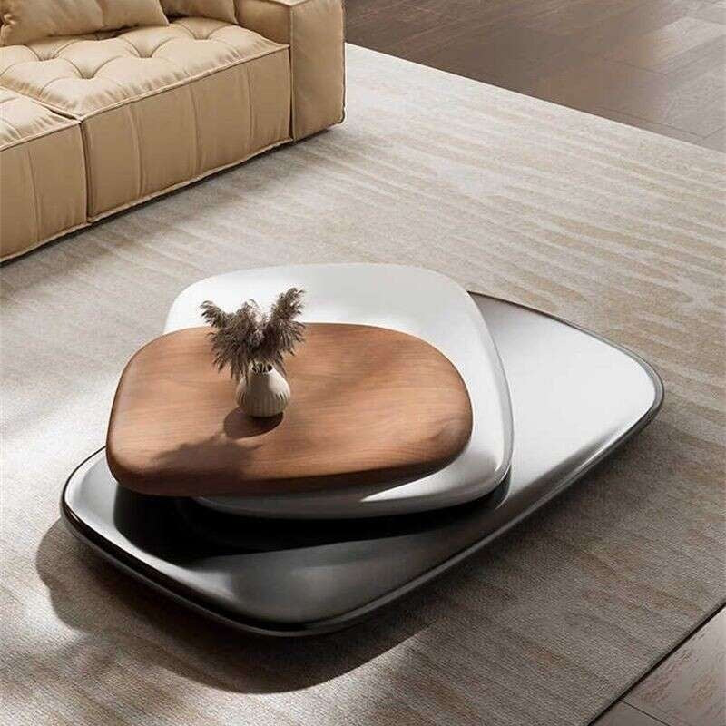 Simple design Italian style felt coffee table multi-functional small living room home premium modern suspended rotation