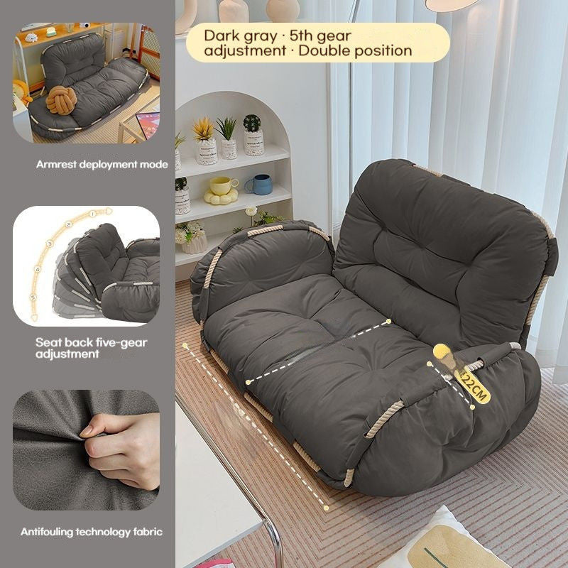 Teak Tatami Double Bedroom Living Room Balcony Small Sofa Lazy Chair