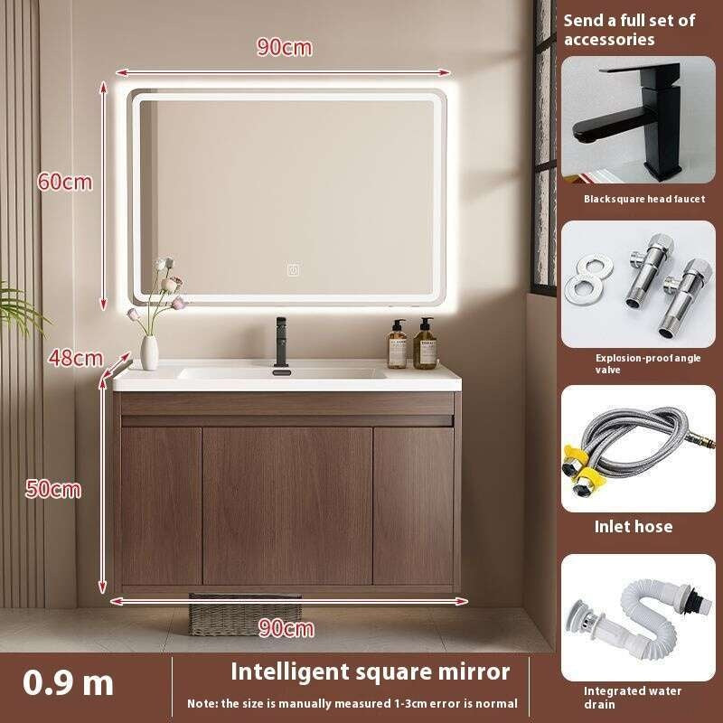 QW- Storage Cabinet Smart Mirror Sink in the Bathroom
