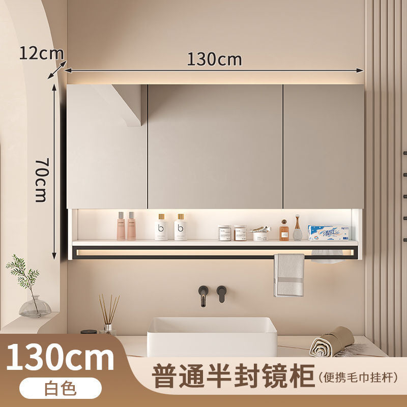 QW- Smart Mirror Bathroom The mirror cabinet in bathroom can eliminate dust and fog by turning on the heater.