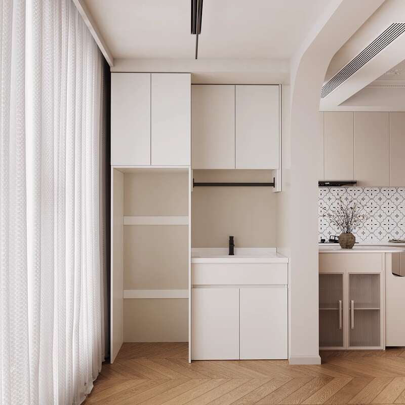 Kabinet Penyimpanan Bilik Tidur Balkoni Aluminium QW- 