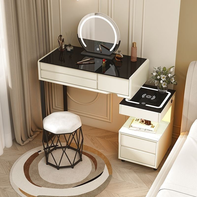 Smart Solid Wood Dressing Table Wireless Charging Bedroom Makeup Single Cabinet Modern Simple