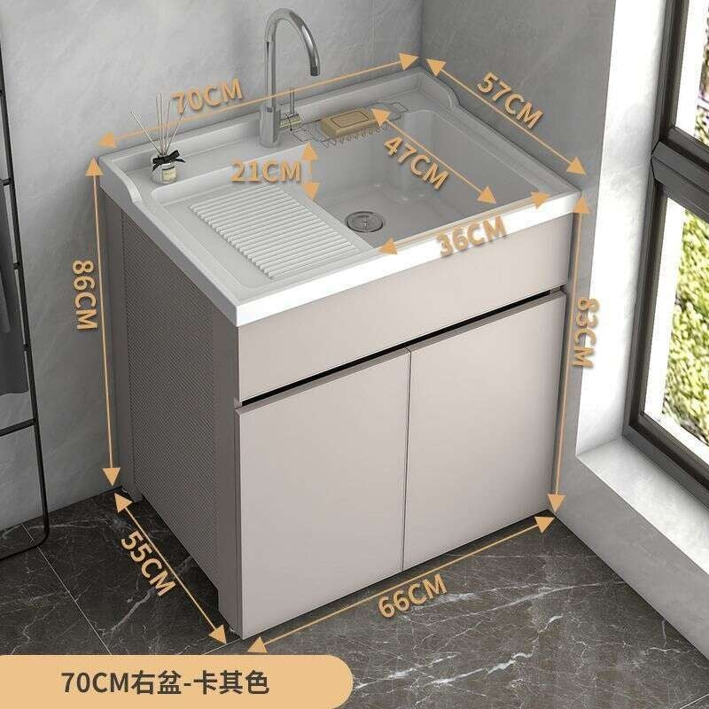 Kabinet Penyimpanan Bilik Mandi QW- Set Singki Kabinet penyimpanan aloi aluminium 