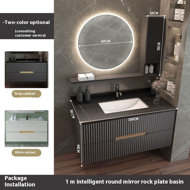 QW- Luxury Storage Smart Mirror Bathroom Cabinet Basin Set