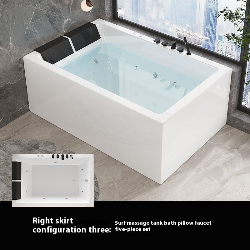 QW- Double Acrylic with Heating System Massage Bathtub