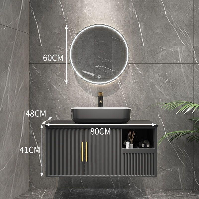 QW- Smart Bathroom, Mirror Bathroom Storage Cabinet, Basin Set