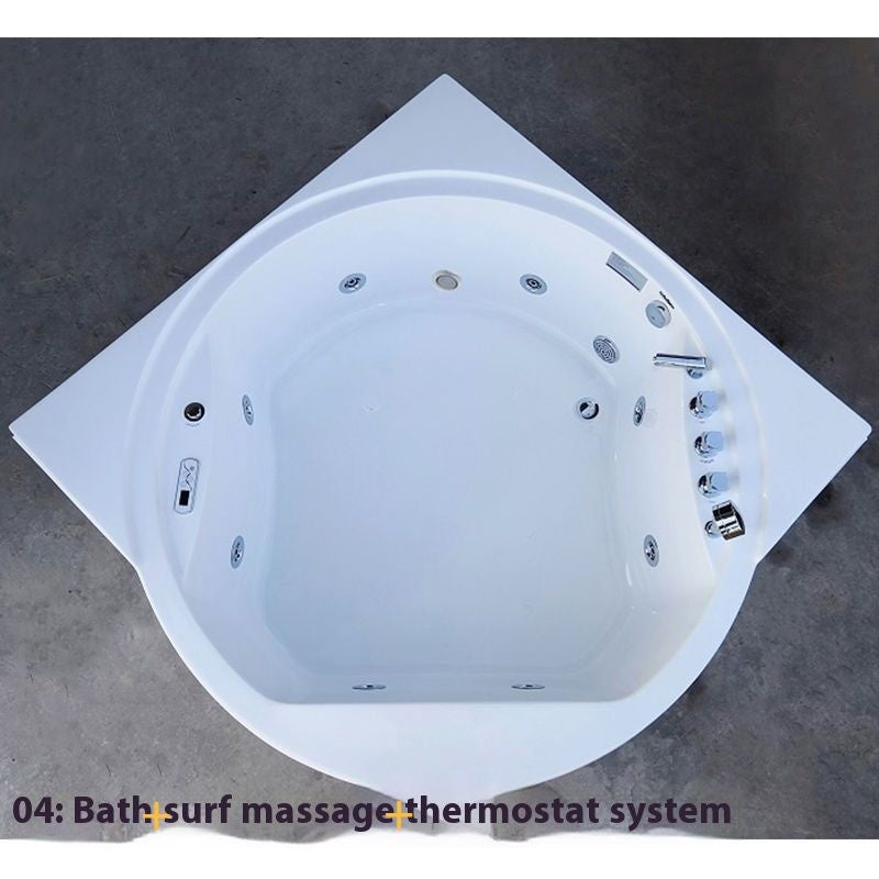 QW- Double Acrylic Heated Temperature Massage Bathtub