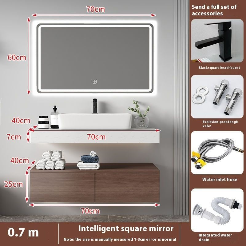 QW- Bathroom Storage Cabinet, Washbasin, Smart Mirror Countertop