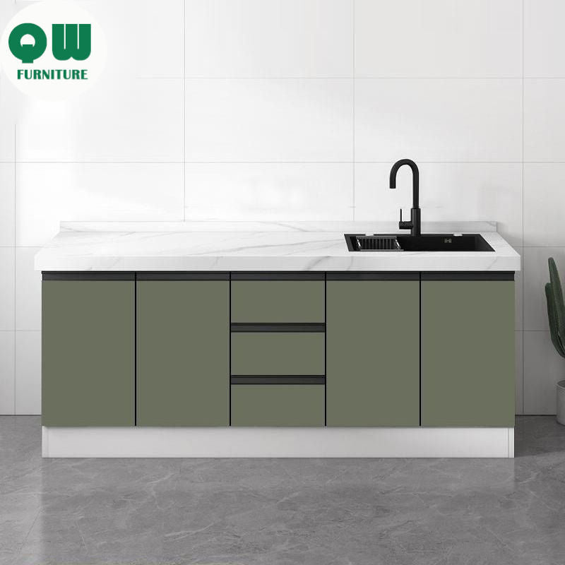 QW- Kitchen kitchen storage cabinet, work desk with sink