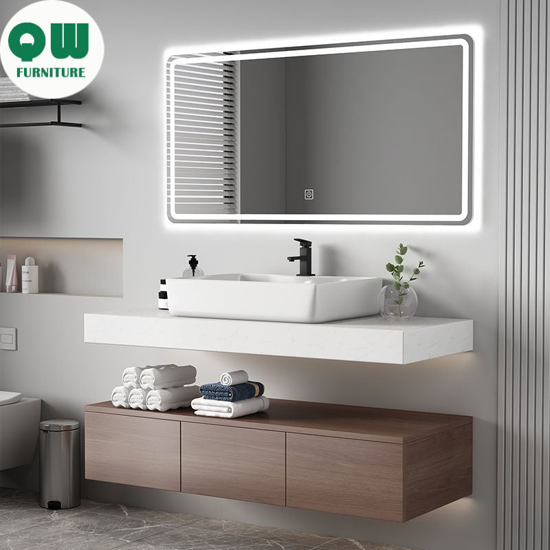 QW- Bathroom Storage Cabinet, Washbasin, Smart Mirror Countertop