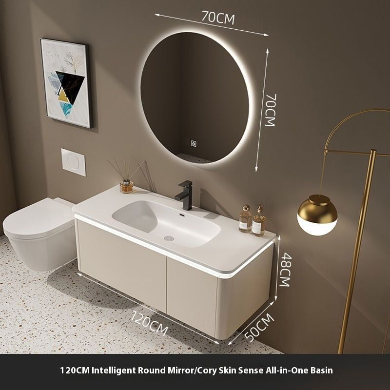 QW- Cream Style Storage Smart Mirror Cabinet in the Bathroom