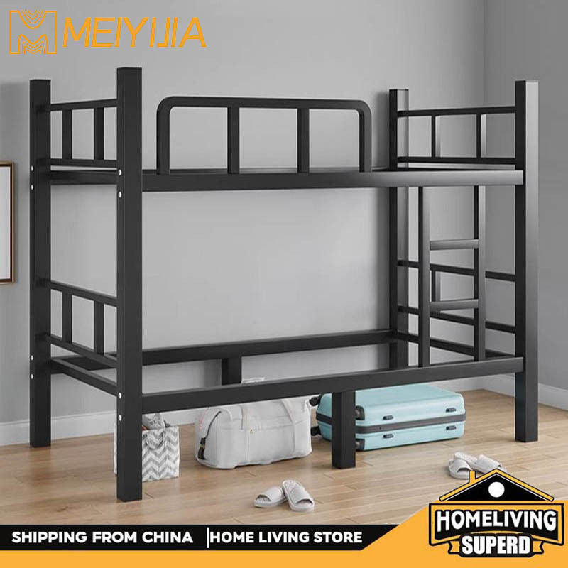 Two-story upper and lower beds, frame steel two-story apartment single bed, double bed