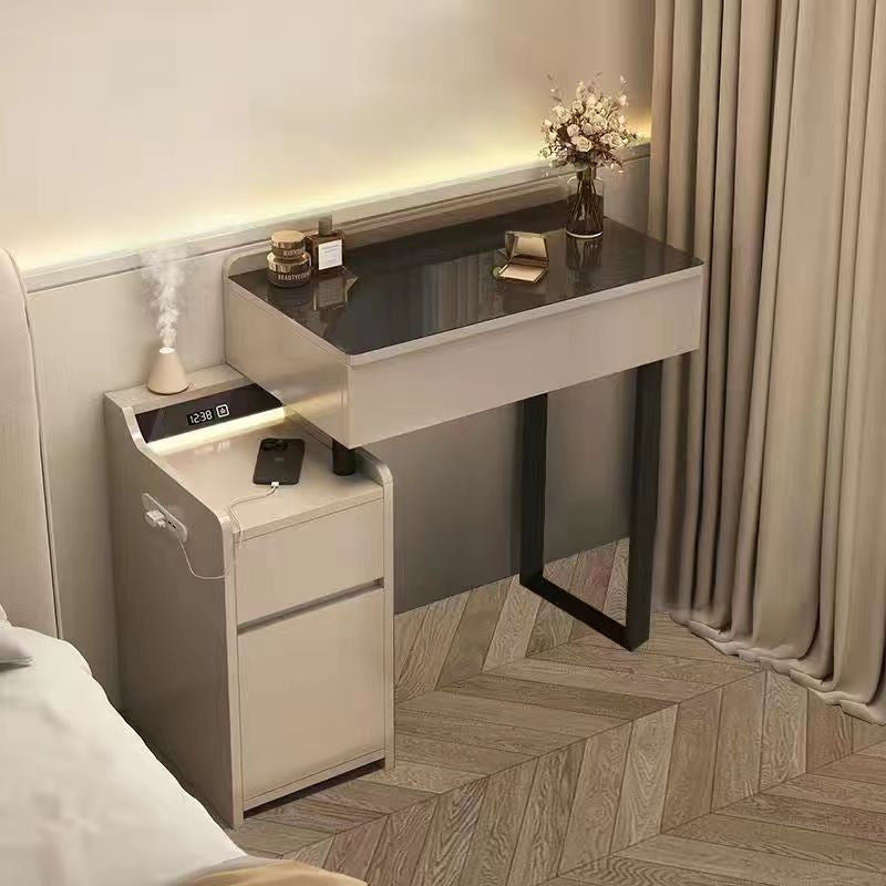 Meja Solek Bilik Tidur Kayu Padu Mewah Moden Kabinet Penyimpanan Pelbagai Fungsi Satu Set