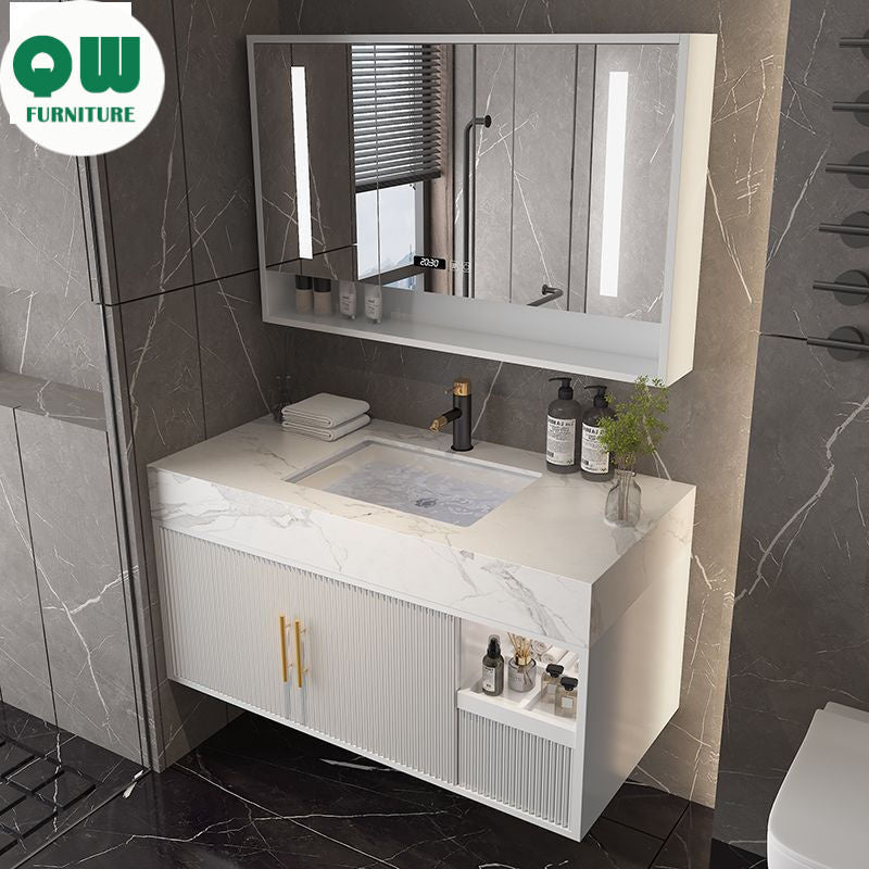 QW- Smart Mirror Storage Cabinet Basin Bathroom